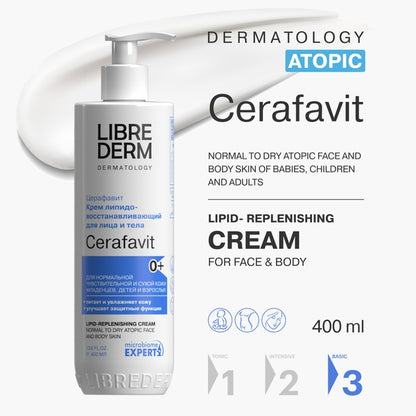 Librederm Cerafavit Cream Lipid-Restoring with Ceramides & Precursors for Face and Body