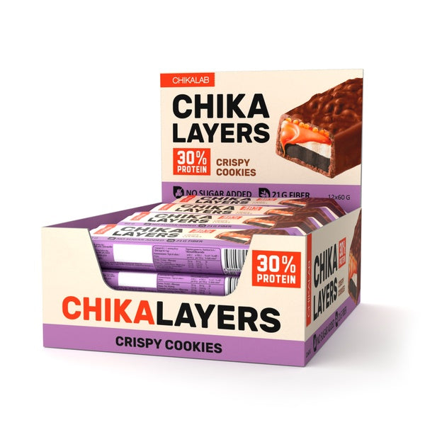 Chikalab Chika Layers Glazed Protein Bar Crispy Cookies With Double Chocolate