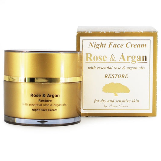 Aroma Essense Night Face Cream Rose & Argan Restore