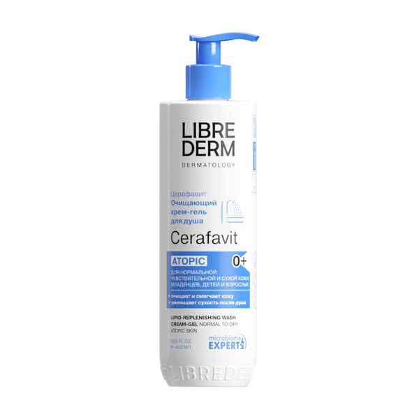 Librederm Cerafavit Wash Cream-Gel Lipid-Replenishing with Ceramides & Prebiotic
for Kids and Adults