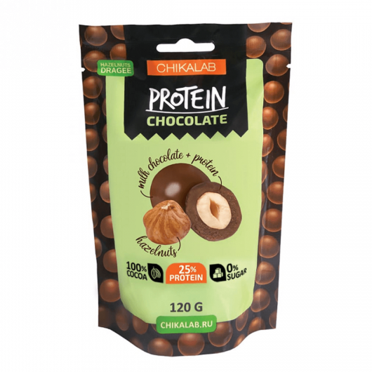 Chikalab Protein Dragee Milk Chocolate & Hazelnut