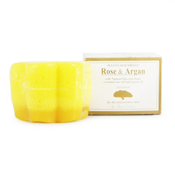 Aroma Essense Peeling Soap Sponge Rose & Argan